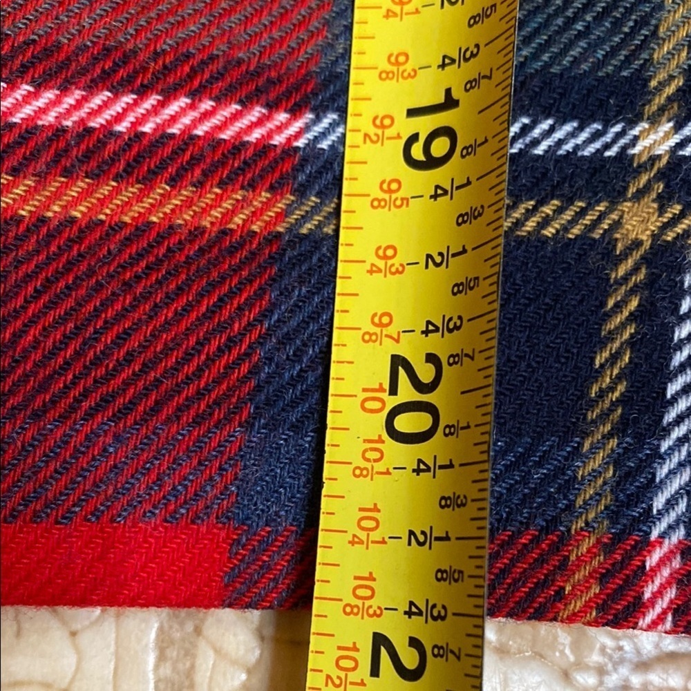 Vintage ILGWU Wool Red and Blue Plaid Women's Skirt Heitage Tweed Fall - Picture 5 of 13